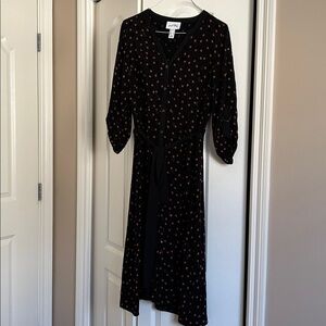 Joseph Ribkoff Black Dress with Copper Dots